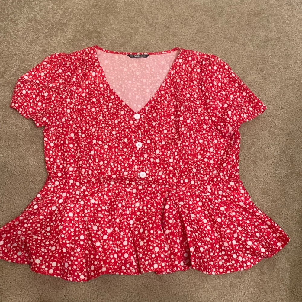 Floral peplum blouse